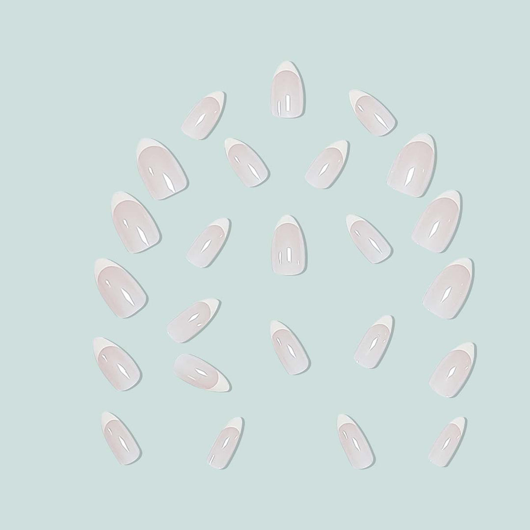 Elegant stiletto nails with French design Bowlift