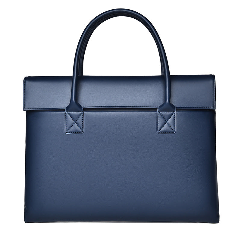 Elegant Structured Leather Office Tote Bag Bowlift
