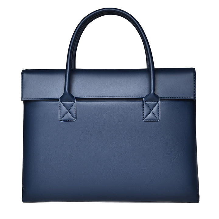 Elegant Structured Leather Office Tote Bag Bowlift