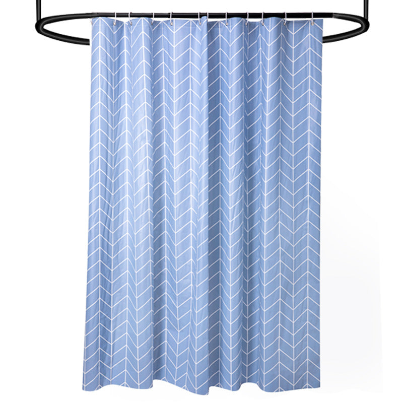 Modern Chevron Pattern Shower Curtain Bowlift