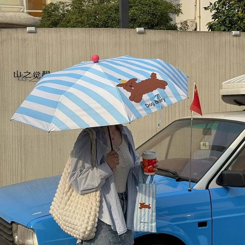 Women's foldable umbrella with animal design Bowlift