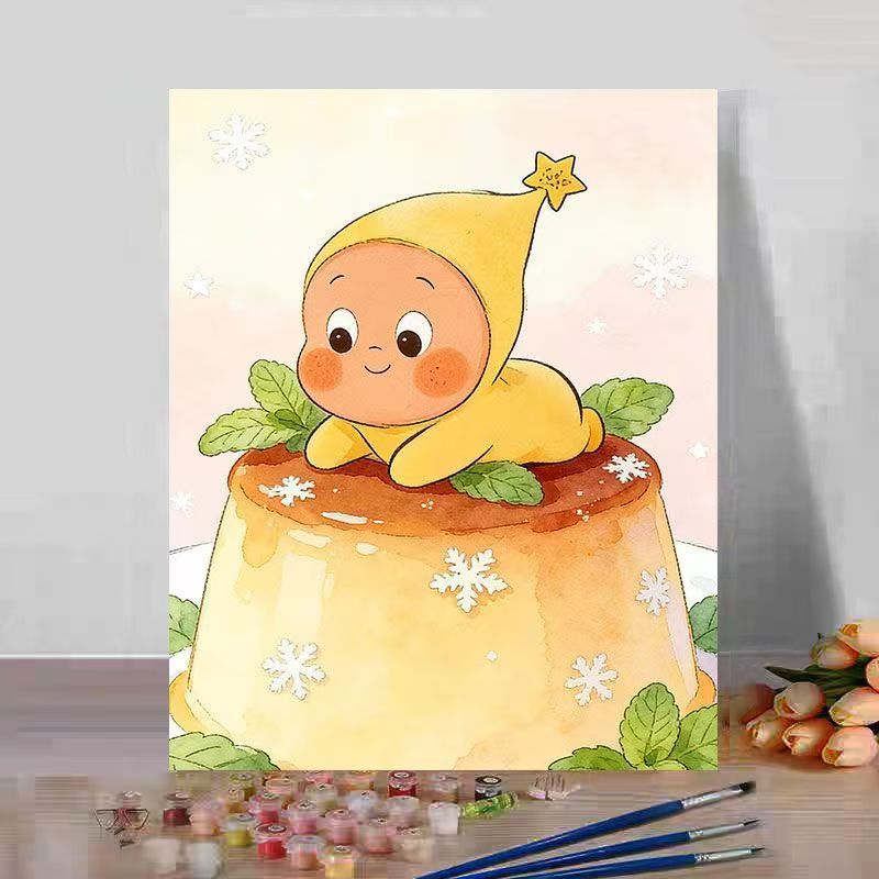 Cute Dessert-Themed Canvas Art Print Bowlift