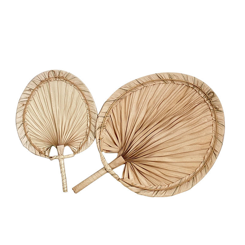 Women Handmade Palm Leaf Fan Bowlift
