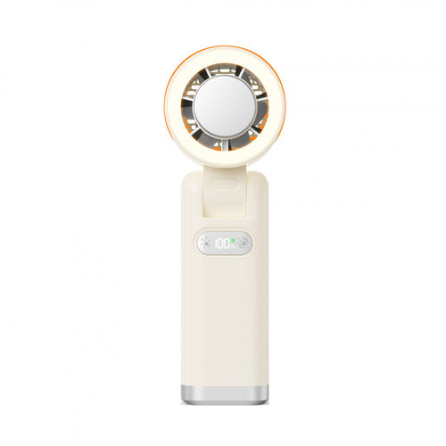 Women portable hand-held fan with digital speed display Bowlift