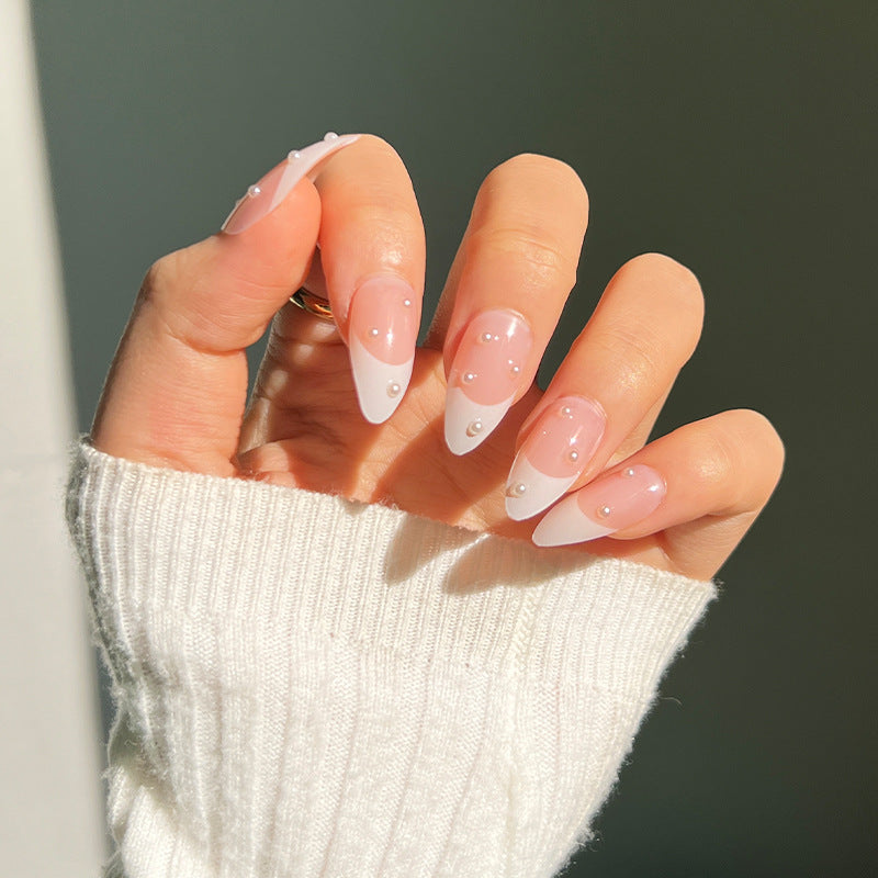 Artful acrylic nails with elegant French tip Bowlift