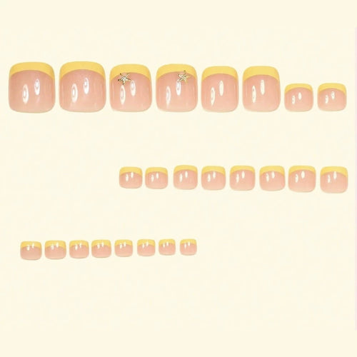Acrylic nail set with elegant French manicure and delicate accents Bowlift