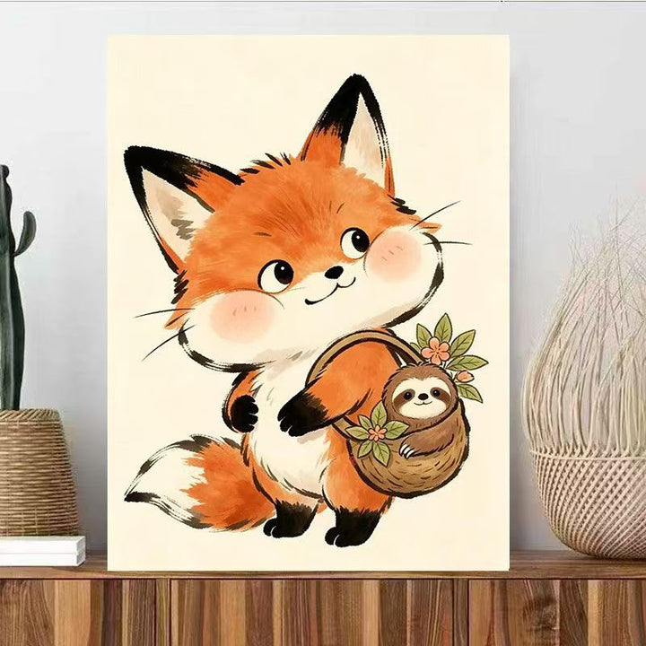 Cute Animal Illustration Wall Art Bowlift