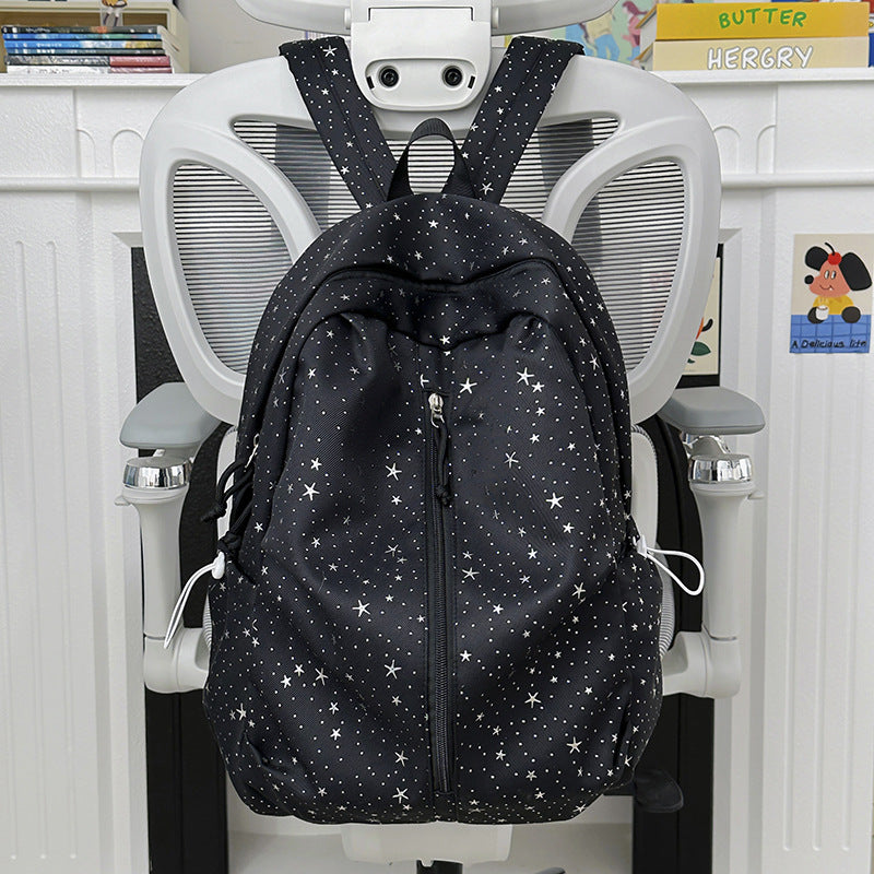Star-Patterned Lightweight Backpack Bowlift