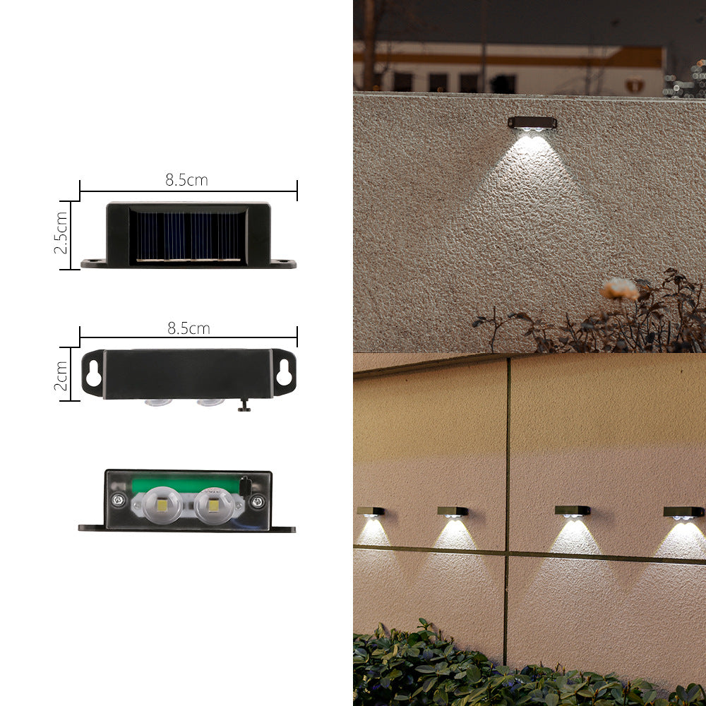 Compact Solar Motion-Sensor LED Wall Light For Outdoor Steps And Fences Bowlift