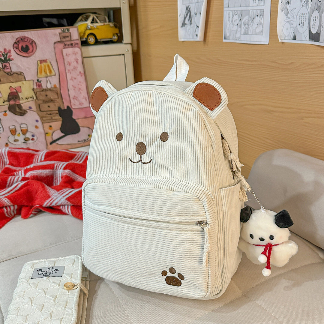 Backpack with Cute Bear Design and Practical Compartments Bowlift
