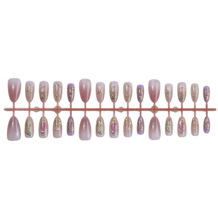 Premium Glitter Ombre Press-On Nails Bowlift