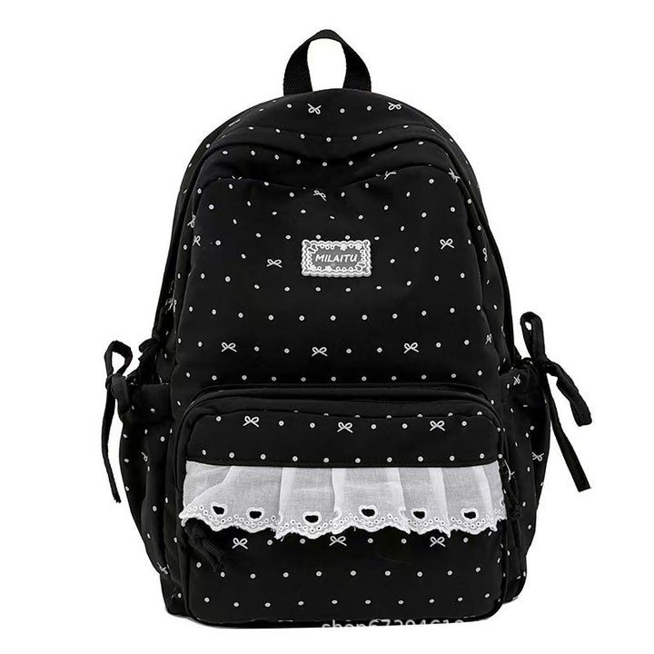 Decorative Ruffled Backpack Bowlift