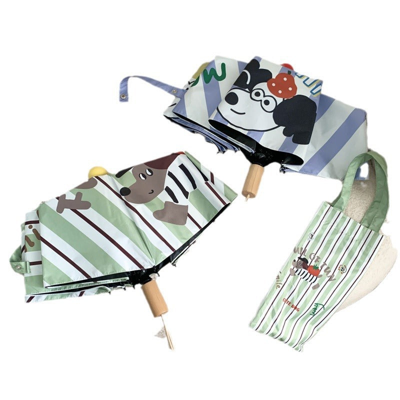 Ladies creative foldable umbrella with playful animal design Bowlift