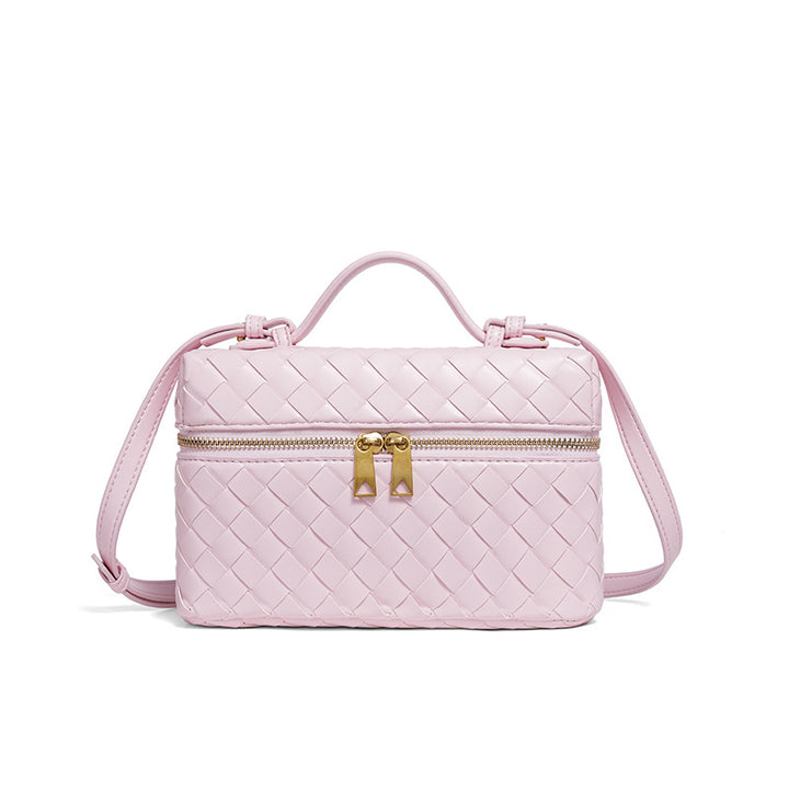 Woven Leather Cosmetic Case Bowlift