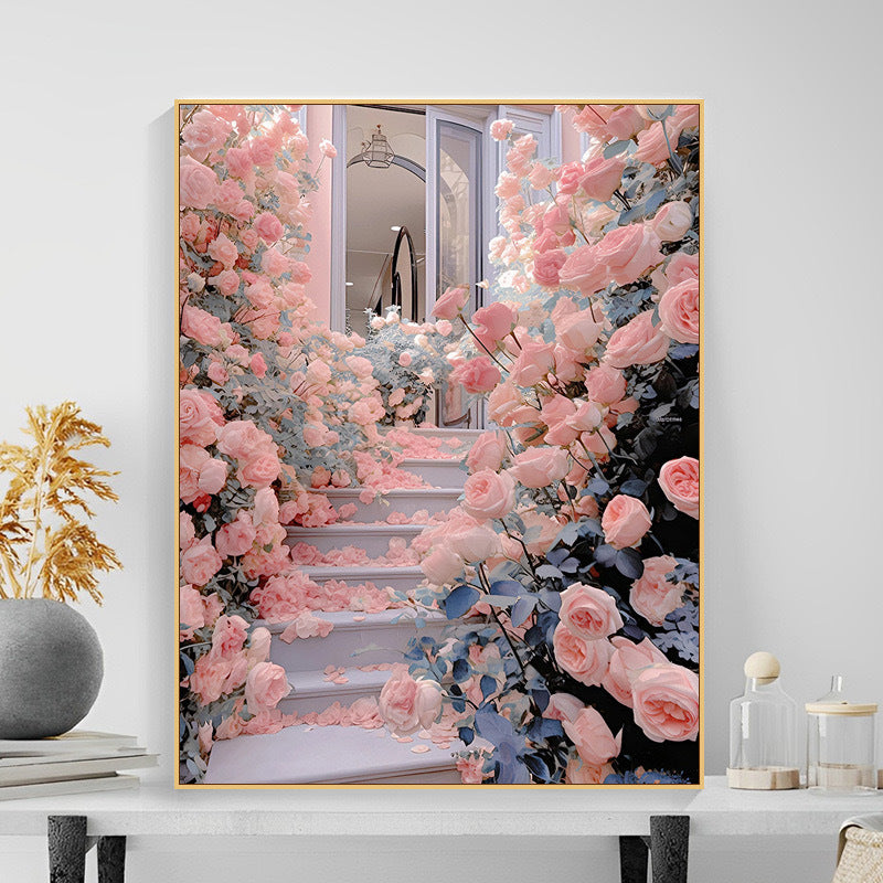 Floral Garden Scene Wall Art Bowlift