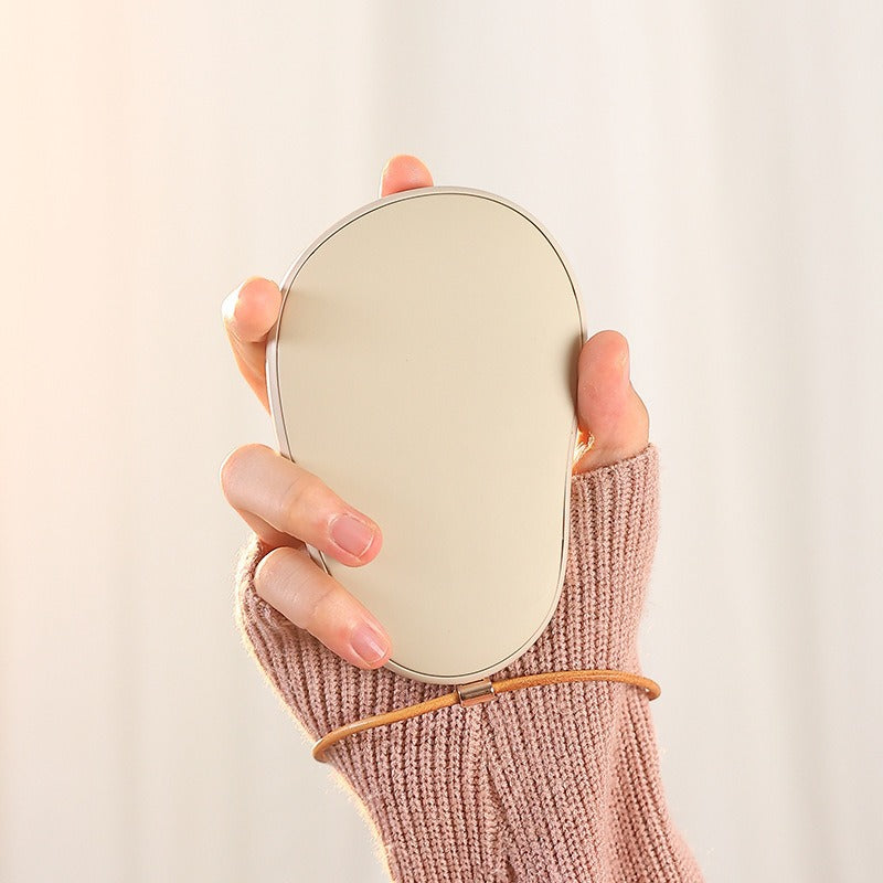 Portable cosmetic mirror with integrated LED light Bowlift