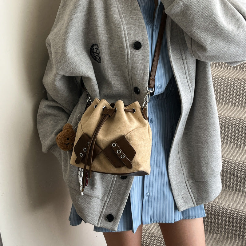 Suede Bucket Bag Bowlift