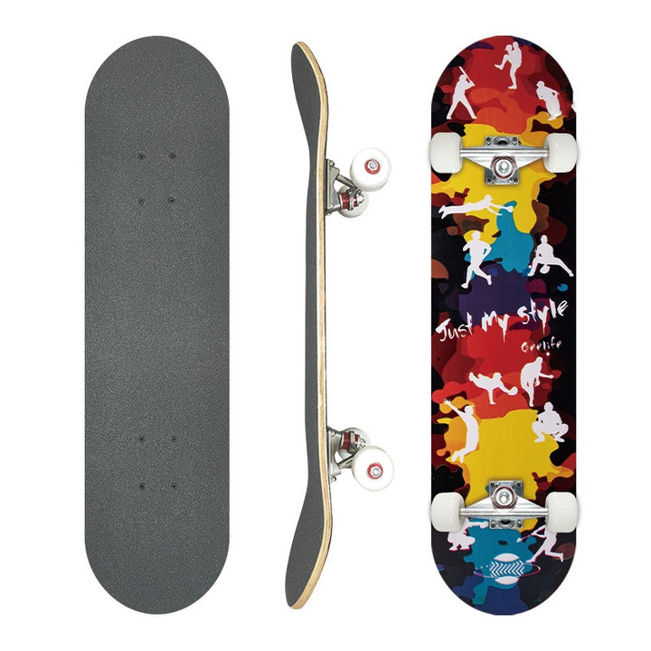 Complete Street Skateboard with Maple Deck Concave and Durable PU Wheels Bowlift