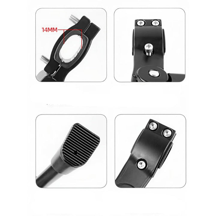 rear-mount telescopic bicycle kickstand with reinforced hinge Bowlift