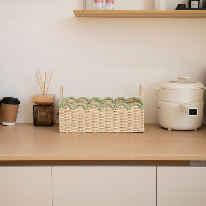 Decorative Scalloped Storage Basket Bowlift