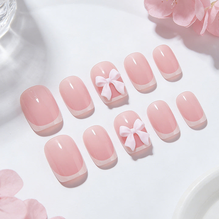Floral Embellished Press-On Nail Art Bowlift