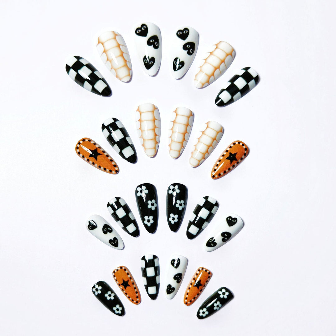 Creative Nail Art with Geometric Designs Bowlift