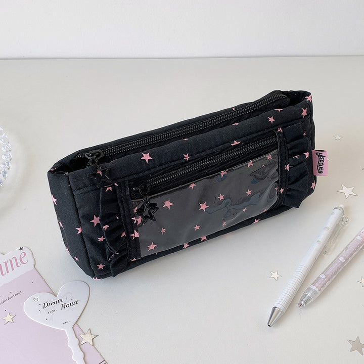 Star-Patterned Pencil Case Bowlift