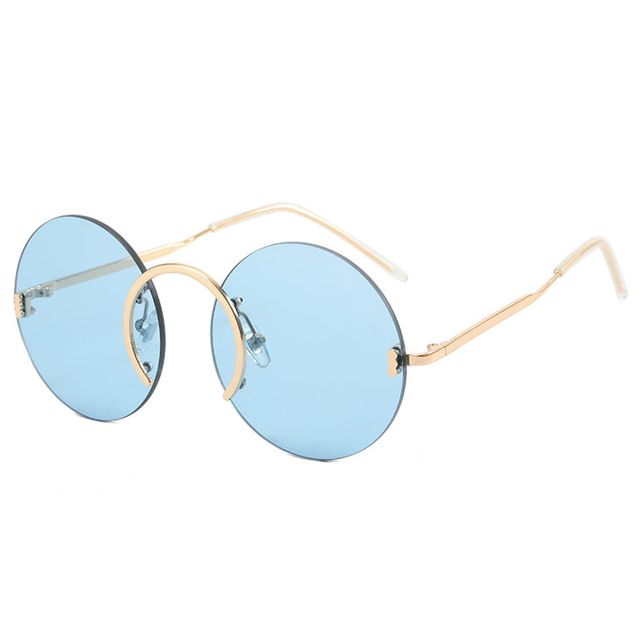 Women's fashionable round sunglasses with innovative metal frame Bowlift