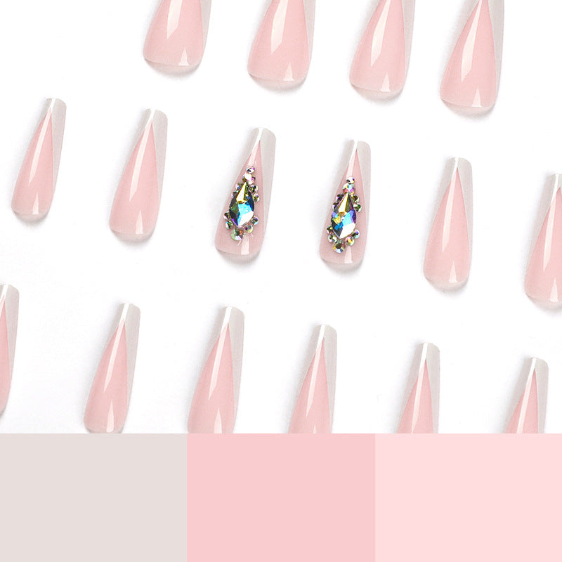 Artful nail extensions with elegant glitter accents Bowlift