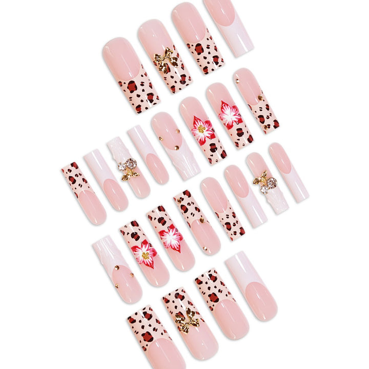 Artistic 3D Floral Press-On Nail Extensions Bowlift