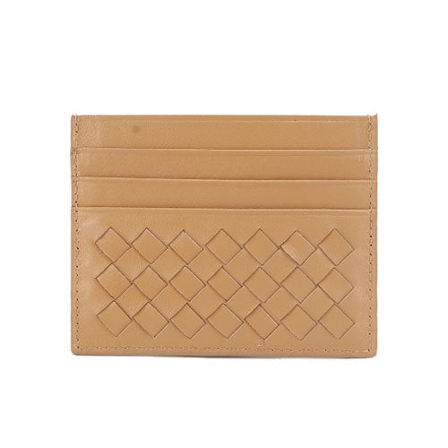 Woven Leather Credit Card Holder Bowlift