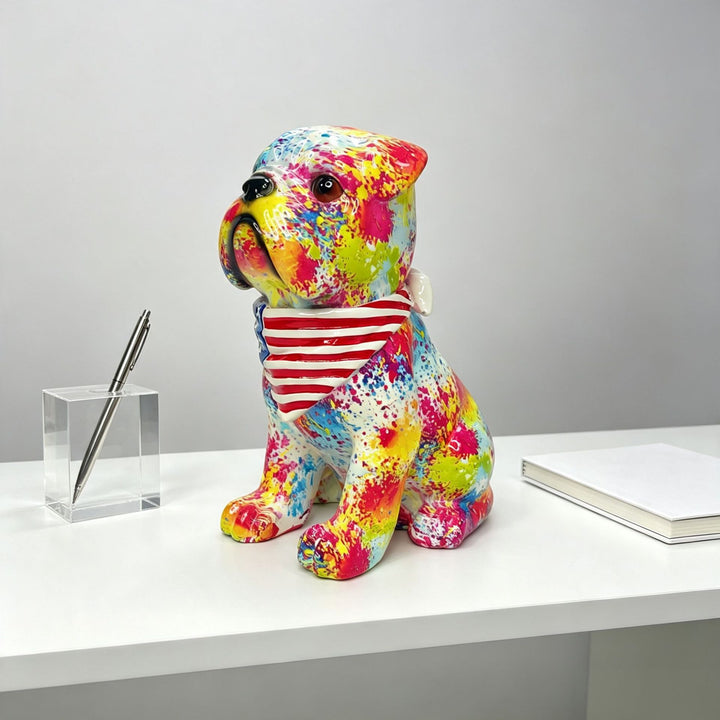 Colorful decorative figure of a dog in modern design Bowlift