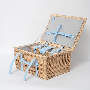 Handcrafted Wicker Storage Box Bowlift