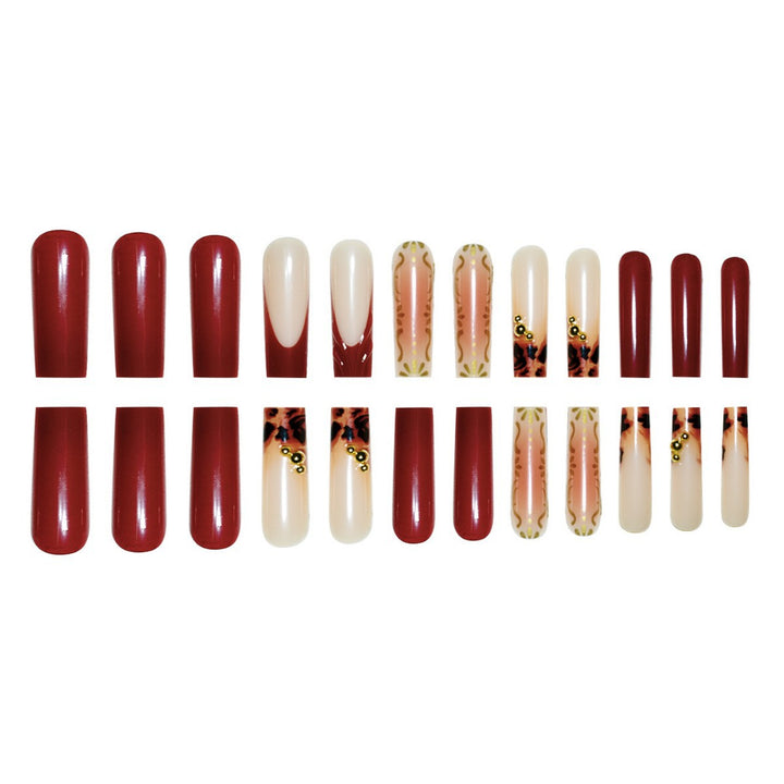 Artistic Long Press-On Nail Extensions Bowlift