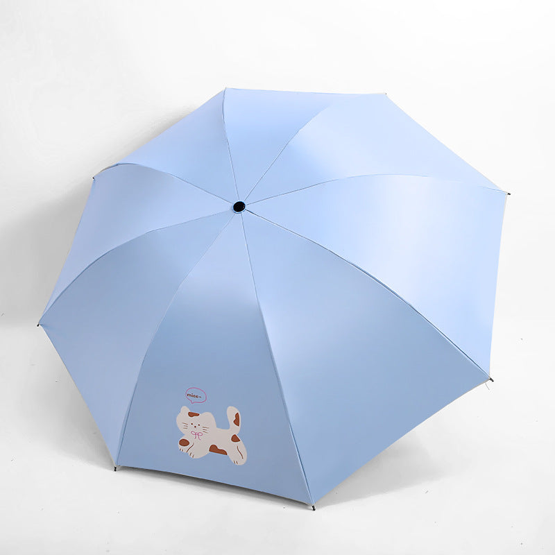 Ladies Kid-Friendly Umbrella with Fun Bear Design Bowlift