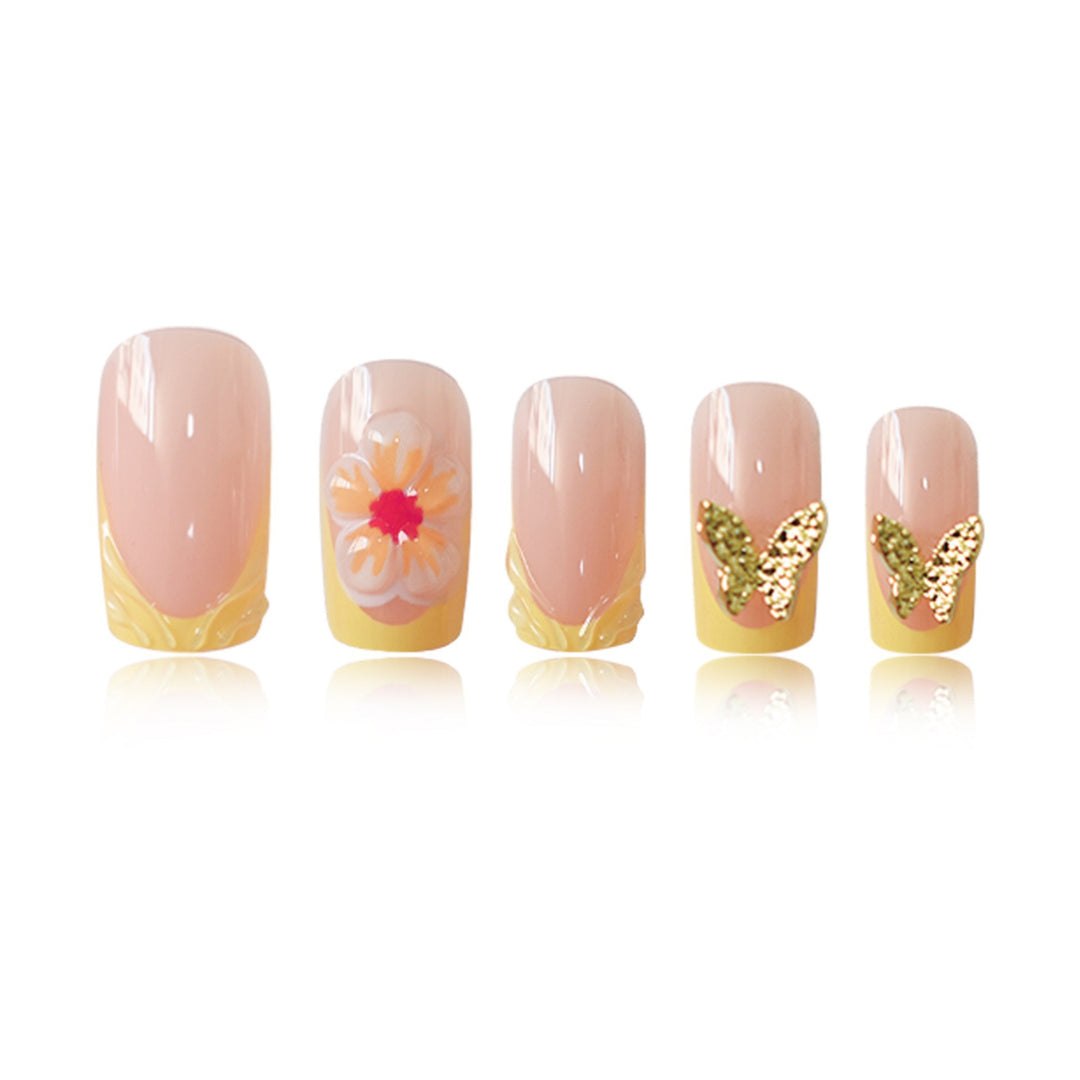 Artistic Spring Floral Nail Art Enhancements Bowlift
