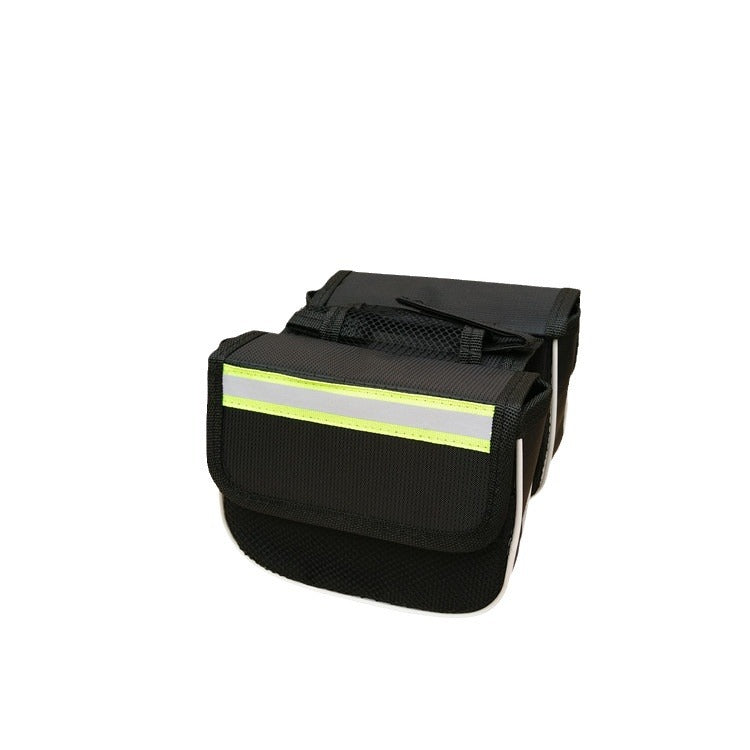 double pannier saddlebag with reflective safety strip and top handle Bowlift