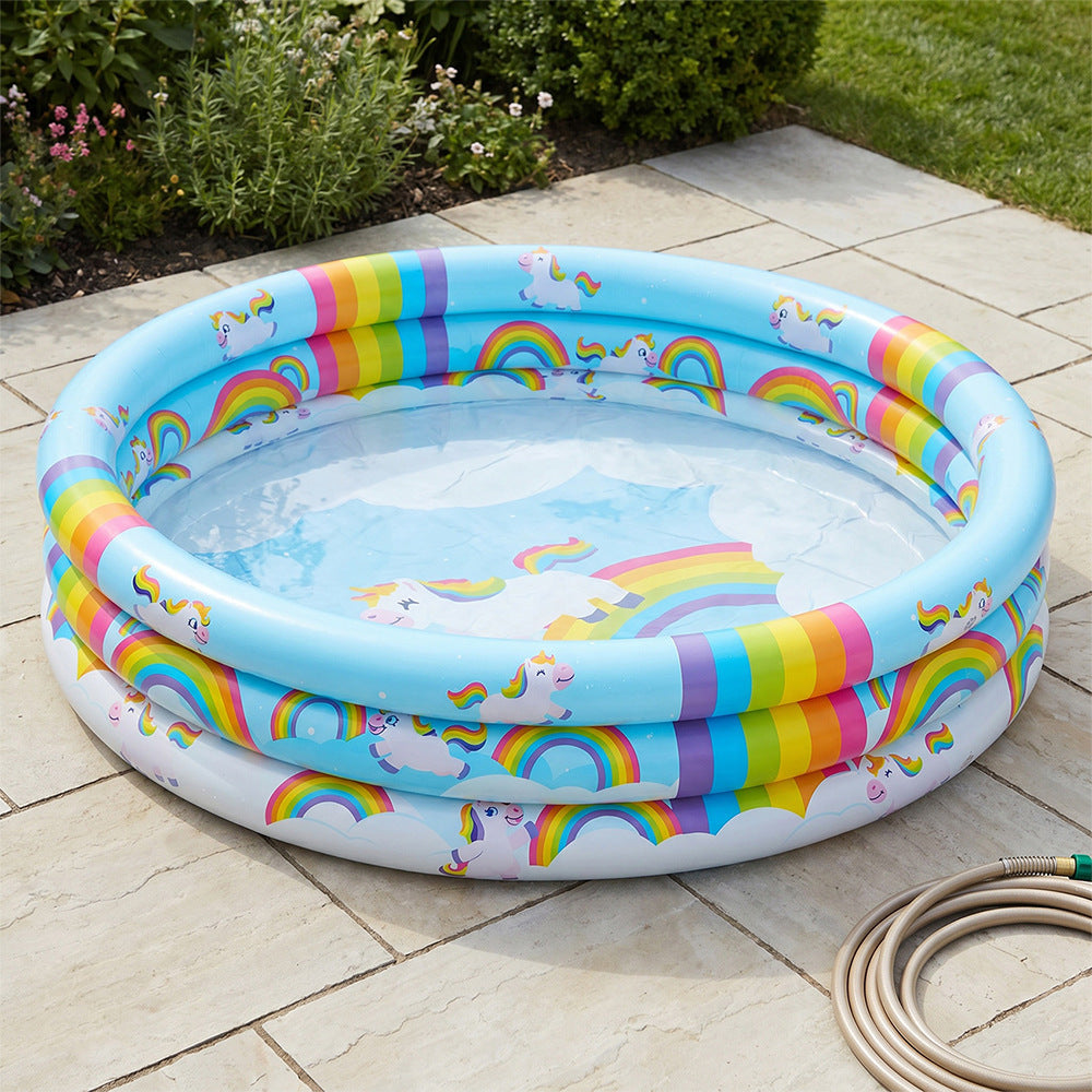 Unisex Inflatable Kids' Swimming Pool with Unicorn Design Bowlift