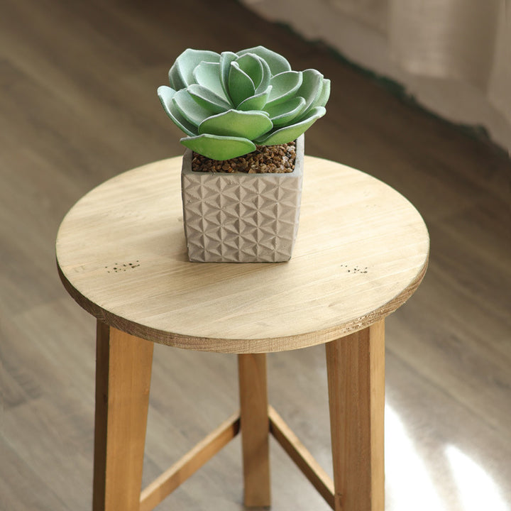Rustic stool made of solid wood Bowlift
