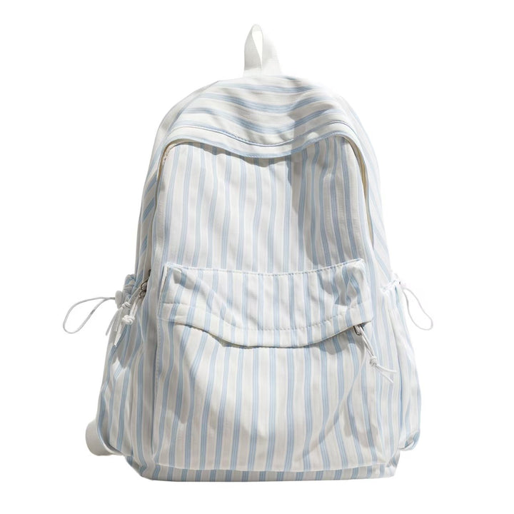 Backpack with Striped Design and Practical Side Pockets Bowlift