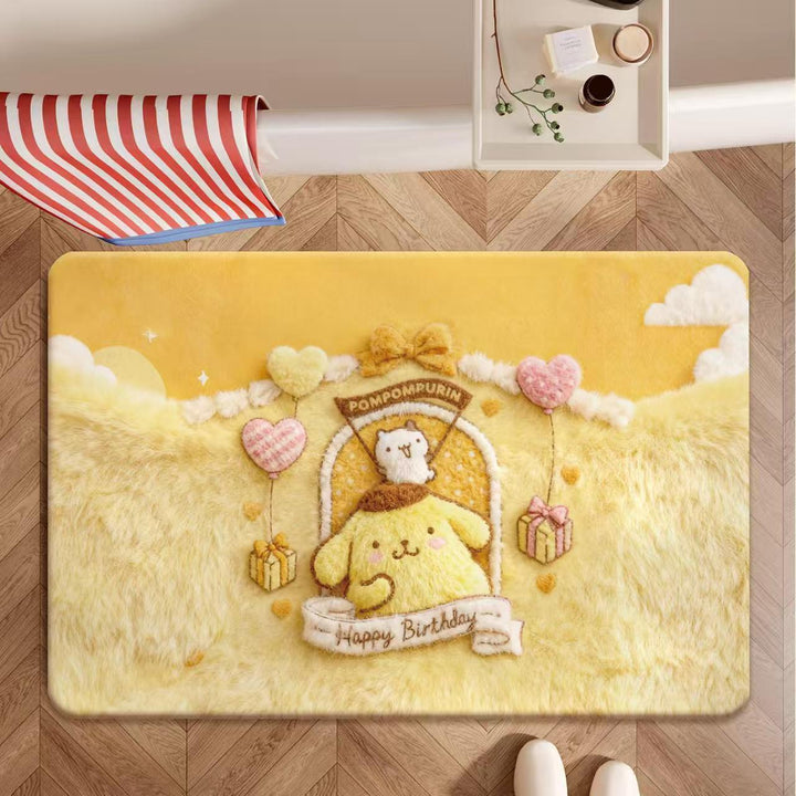 Plush Cartoon Character Bath Mat