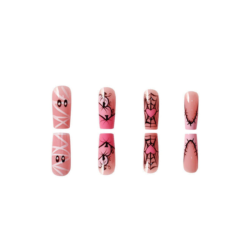Thematic Halloween-Inspired Press-On Nail Art Extensions Bowlift