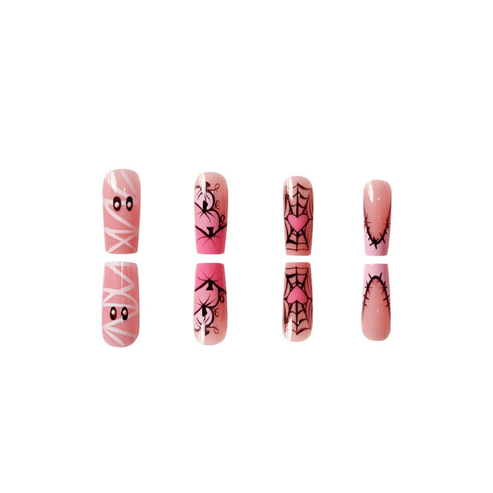 Thematic Halloween-Inspired Press-On Nail Art Extensions Bowlift