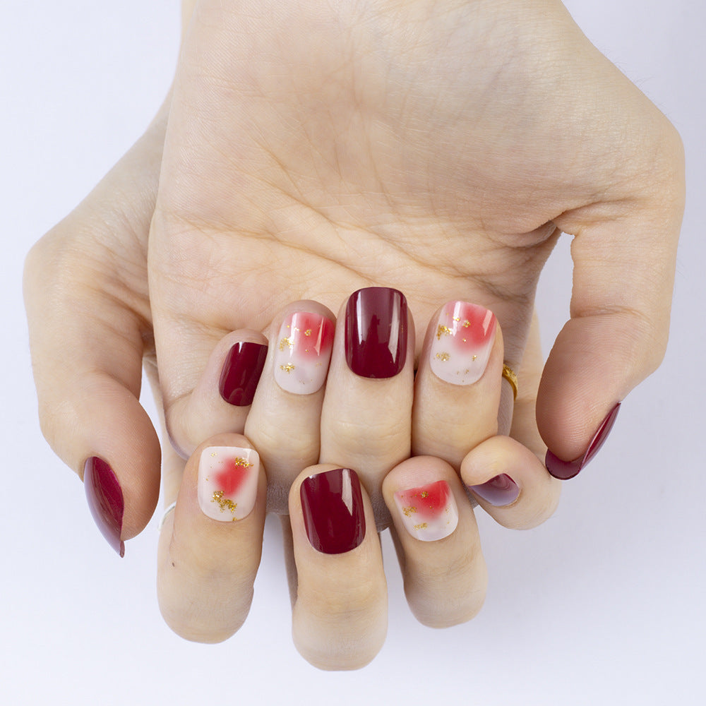 Artificial nails in modern glitter gradient design Bowlift