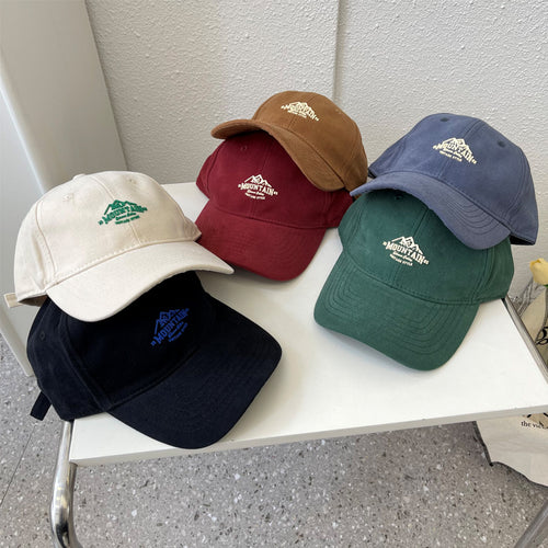 Men's Vintage-Inspired Mountain Graphic Baseball Cap Bowlift