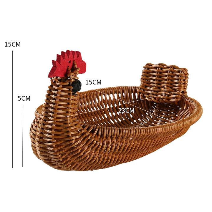 Unisex Braided Decoration Basket in Duck Shape Bowlift