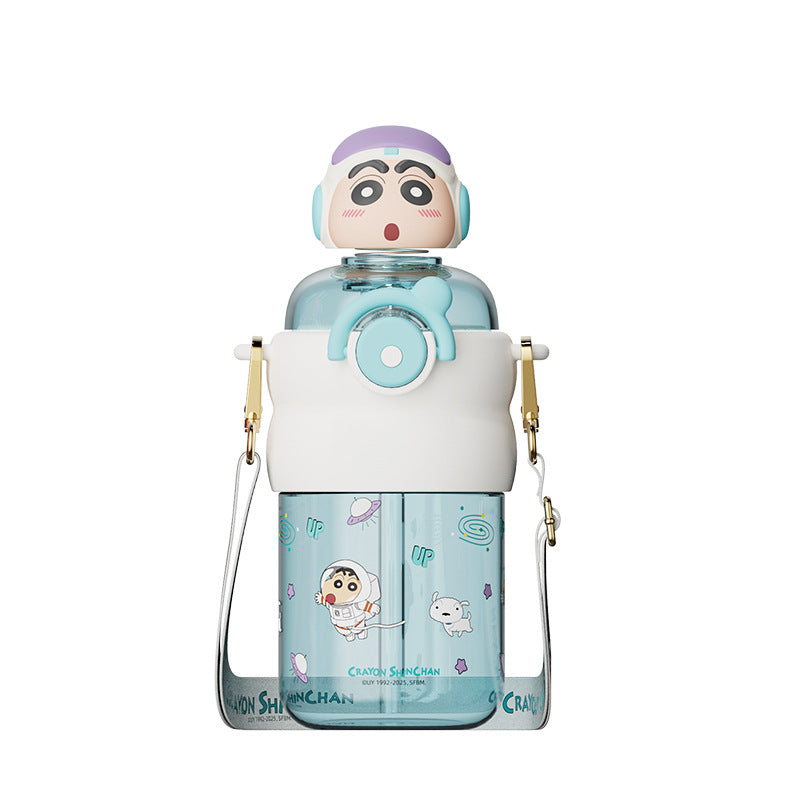 Ladies drinking bottle with interactive character lid Bowlift