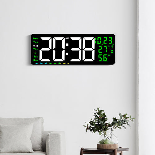 Digital alarm clock with large LED display and weather data Bowlift