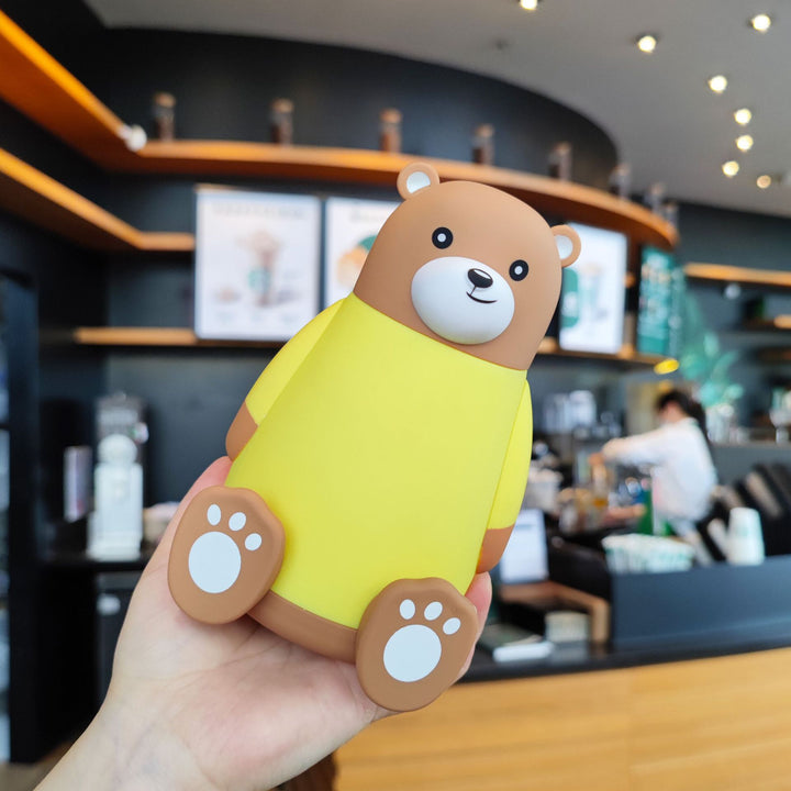 Women's playful bear drinking bottle Bowlift