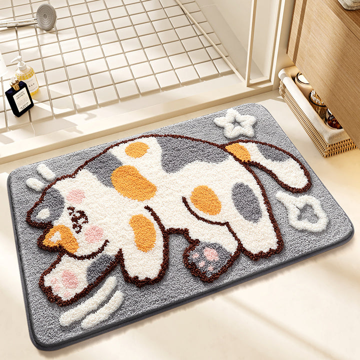 Cute Cat-Themed Bath Mat Bowlift